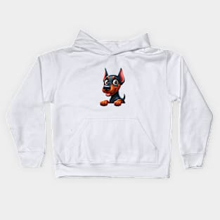 Cute Doberman pinscher Kids Hoodie